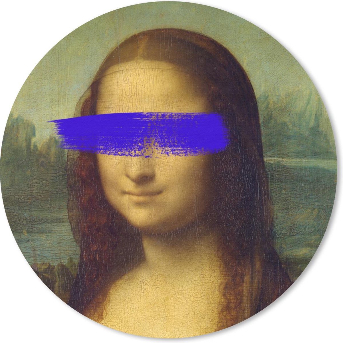 Muismat rond 50x50 cm - Mousepad Mona Lisa - Leonardo da Vinci - Kunst - Ronde muismatten