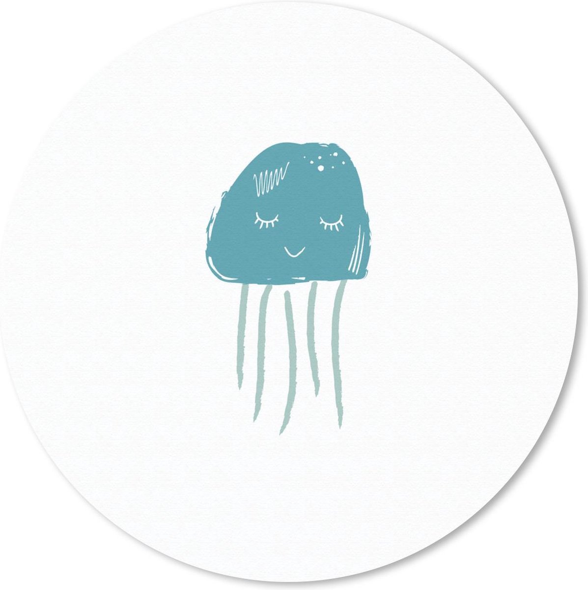 Muismat rond 50x50 cm - Mousepad Pastel - Kwal - Illustratie - Ronde muismatten