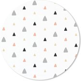 Muismat - Mousepad - Rond - Pastel - Vorm - Patroon - 50x50 cm - Ronde muismat