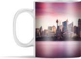 Mok - Kleurrijke roze lucht boven Sydney in Australië - 350 ml - Beker