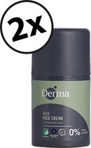 Derma Man Gezichtscrème - 2 x 50 ML - Parfumvrij