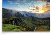 Walljar - Mountain Sun - Muurdecoratie - Poster