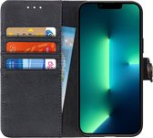 KHAZNEH Hoesje Portemonnee Book Case Zwart Geschikt voor Apple iPhone 13 Pro Max