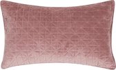 Hoyz | Triangle Velvet TwiLicht Mauve Kussen | 30 X 50 | Sierkussen Voor Woonkamer Of Slaapkamer