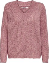 Only ONLBRITNEY LS V-NECK PULLOVER - Dusty R Rose