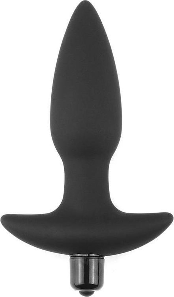 Butt Plug Fantasy Plug with Vibration Black