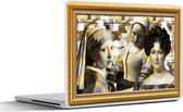 Laptop sticker - 13.3 inch - Kunst - Oude meesters - Lijsten - Goud - 31x22,5cm - Laptopstickers - Laptop skin - Cover