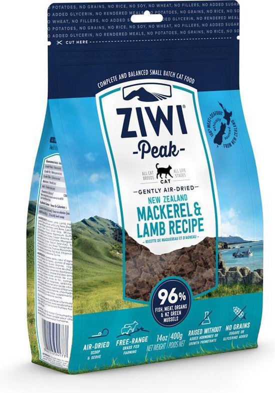 ZIWI Peak Gently Air Dried - Kattenvoer - Makreel - 400 g