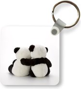 Sleutelhanger - Uitdeelcadeautjes - Knuffel - Pandabeer - Wit - Plastic