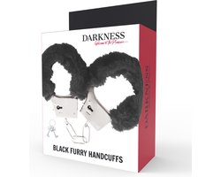 Darkness Pleasure Furry Handcuffs - Handboeien - Zwart