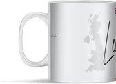 Mok - Sierlijke illustratie van de stadsnaam Leeds - 350 ml - Beker