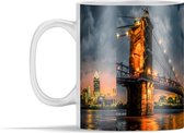 Mok - Zonsondergang achter de John A. Roebling Suspension Bridge in de VS - 350 ml - Beker