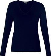 BASE LEVEL CURVY Alize Jersey Shirt - Dark Blue - maat 2(50)