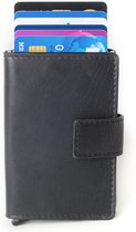Figuretta Leather Cardprotector RFID Compact Credit Card Holder Zwart