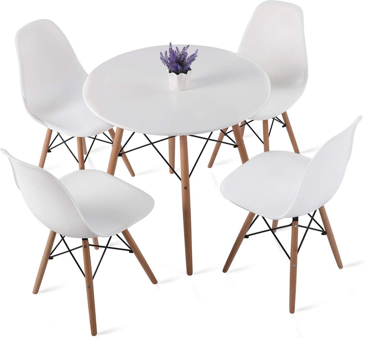 EETTAFEL MET STOELEN - Zinaps Eetkamertafel en stoelen Set - Moderne ronde  glazen... | bol.com