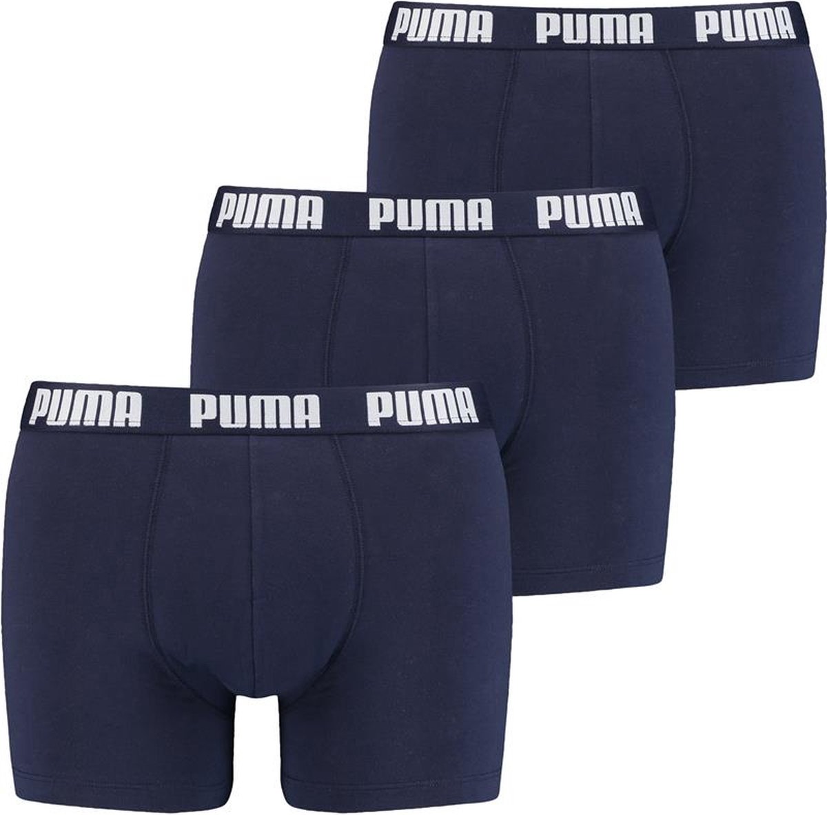 Puma Heren Boxershort Everyday 3-pak Boxershort  - M  - Blauw