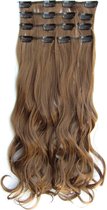 Clip in hairextensions 7 set wavy bruin - 6A#