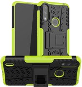 Rugged Kickstand Back Cover - Motorola Moto E7 Power / E7i Power Hoesje - Groen