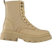 DWRS Label Dames Krakau Bikerboots Beige maat 38