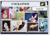 Kaketoe's – Luxe postzegel pakket (A6 formaat) : collectie van verschillende postzegels van kaketoe's – kan als ansichtkaart in een A6 envelop - authentiek cadeau - kado - geschenk