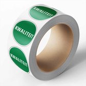 Kwaliteit controlesticker, groen, 25 meter op rol 30 mm - 800 per rol