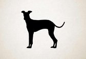 Silhouette hond - Italian Greyhound - Italiaanse windhond - XS - 25x29cm - Zwart - wanddecoratie