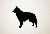 Silhouette hond - Belgian Shepherd (tervuren) - Belgische herder (tervuren) - S - 30x34cm - Zwart - wanddecoratie