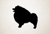 Silhouette hond - Keeshound - Keeshound - M - 60x64cm - Zwart - wanddecoratie