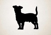Silhouette hond - Jack Russell - S - 45x48cm - Zwart - wanddecoratie
