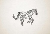 Line Art - Paard 4 - S - 42x60cm - Zwart - geometrische wanddecoratie