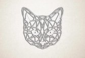 Line Art - Kat 6 - S - 45x46cm - EssenhoutWit - geometrische wanddecoratie