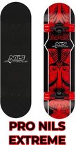 Nils Extreme Skateboard Red/Black Pro Edition ABEC-7 - 78CM