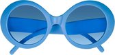 party-zonnebril ronde glazen unisex kunststof blauw