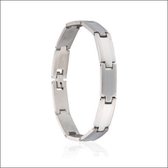 Schakel armband-armbanden-uniseks-staal-zilverkleurig-21cm-9mm