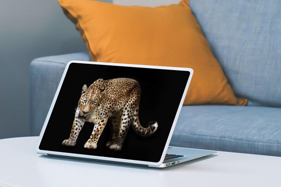 Sticker ordinateur portable - 12,3 pouces - Léopard - Sauvage - Zwart