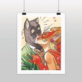 Zigzag Island Poster - Blacksad Affiche Le Baiser - Multicolor