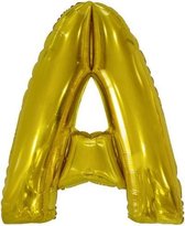 letterballon A folie 86 cm goud