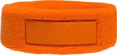 hoofband Label 18 x 6 cm katoen oranje one-size