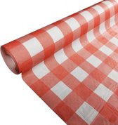 tafelkleed op rol geruit 1,19 x 8 m papier rood/wit