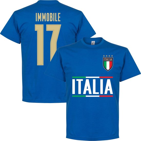 Italië Squadra Azzurra Immobile 17 Team T-Shirt - Blauw