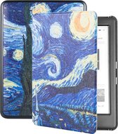 Lunso - Geschikt voor Kobo Glo / Glo HD / Touch 2.0 hoes (6 inch) - sleep cover - Van Gogh Sterrennacht