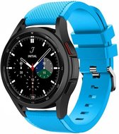 Strap-it Samsung Galaxy Watch 4 Classic 46mm siliconen bandje - lichtblauw