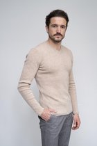 SOFT V-NECK SWEATER MEN | Camel