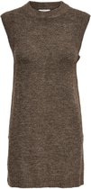 Only Trui Onlkarinna Long Vest Knt 15235961 Chestnut/w. Melange Dames Maat - M