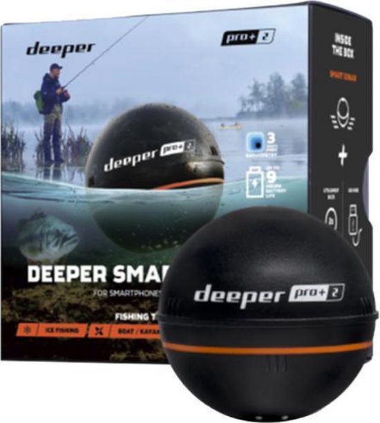 Deeper Smart Sonar PRO+ 2 - Fishfinder - Zwart