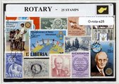 Rotary – Luxe postzegel pakket (A6 formaat) : collectie van 25 verschillende postzegels van rotary – kan als ansichtkaart in een A6 envelop - authentiek cadeau - kado - geschenk -