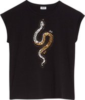 Liu Jo T-shirt Zwart met glitters  Dames maat L