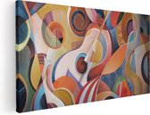 Artaza - Peinture sur toile - Fond de guitare coloré - Abstrait - 120 x 60 - Groot - Photo sur toile - Impression sur toile
