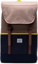 Herschel Retreat Pro Kelp/Peacoat/Cyber Yellow/Saddle -Verfijnd met gerecycleerde stof en interne technische sleeves - Multi - 22 Liter