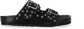 Tango | Anky 1-g black suede/silver eyelets slipper - black sole | Maat: 41